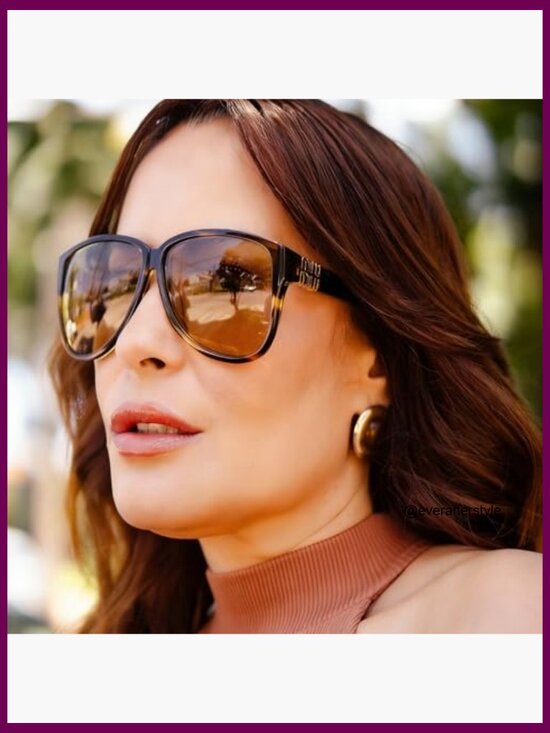 Oversized Retro Butterfly Sunglasses UV400 Protection Plastic Frame main image 7